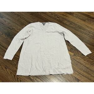 Eileen Fisher Sweater Pullover V-Neck Extra Fine Merino Wool Light Purple Medium